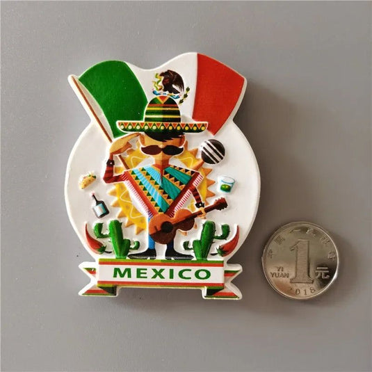 Cancun Mexico world travel PVC Fridge Magnet souvenir Hippocampus animal letter Refrigerador soft Magnet Sticker for home decor - Grand Goldman