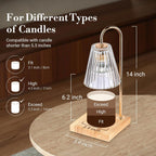 Candle Warmer Lamp, Electric Candle Lamp Warmer with Timer, Mom Christmas Birthday Gifts for Women, House Warming Gifts New Home Bedroom Decor, Dimmable Wax Melt Warmer with 2 Bulbs - Grand Goldman