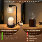 Candle Warmer Lamp with Timer: Adjustable Height Dimmable Candle Warmer 24-Hour Cycle Timer for Mom Home Decor House Warming Gifts New Home - Grand Goldman