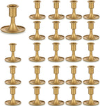 Candlestick Holders Taper Candle Holders, Romadedi Gold Candle Stick Candle Holder for Table Centerpiece, Wedding Reception, Festive Christmas Mantel Decoration or Home Decor, Set of 2 - Grand Goldman