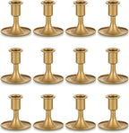 Candlestick Holders Taper Candle Holders, Romadedi Gold Candle Stick Candle Holder for Table Centerpiece, Wedding Reception, Festive Christmas Mantel Decoration or Home Decor, Set of 2 - Grand Goldman