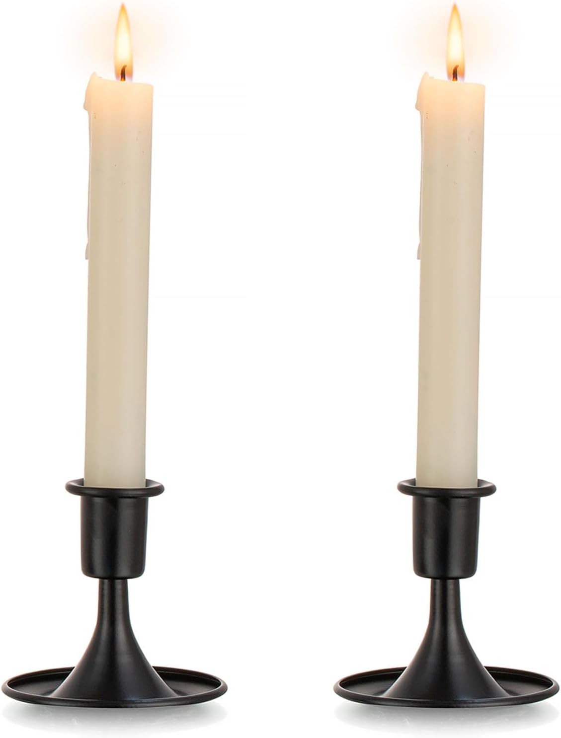 Candlestick Holders Taper Candle Holders, Romadedi Gold Candle Stick Candle Holder for Table Centerpiece, Wedding Reception, Festive Christmas Mantel Decoration or Home Decor, Set of 2 - Grand Goldman