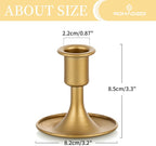 Candlestick Holders Taper Candle Holders, Romadedi Gold Candle Stick Candle Holder for Table Centerpiece, Wedding Reception, Festive Christmas Mantel Decoration or Home Decor, Set of 2 - Grand Goldman