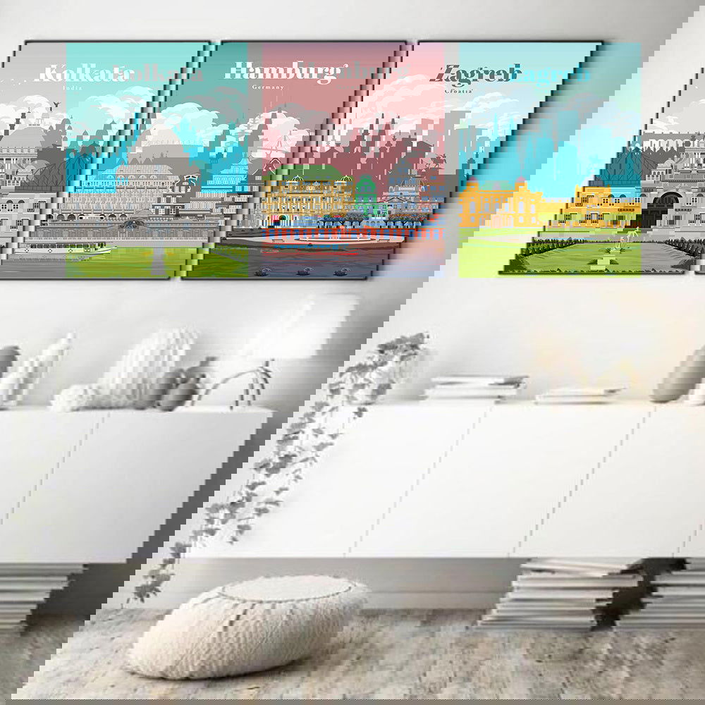 Cape Quebec Cityscape Poster Canvas Painting - Grand Goldman