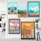 Cape Quebec Cityscape Poster Canvas Painting - Grand Goldman