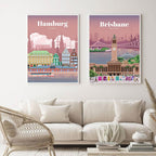 Cape Quebec Cityscape Poster Canvas Painting - Grand Goldman