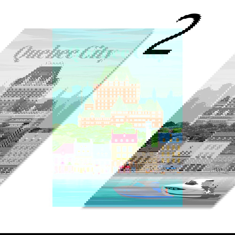 Cape Quebec Cityscape Poster Canvas Painting - Grand Goldman