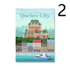 Cape Quebec Cityscape Poster Canvas Painting - Grand Goldman