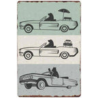 Car Motorcycle Racing Metal Tin Signs Mustang Poster Plate Wall Decor for Bars Game Room Man Cave Cafe Club Retro Posters Plaque - Grand Goldman