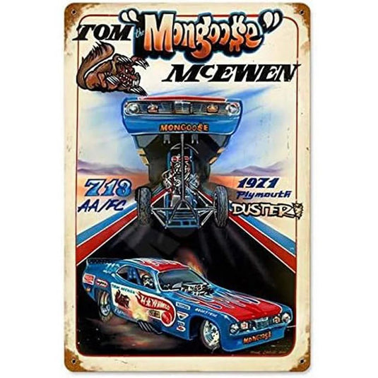 Car Motorcycle Racing Metal Tin Signs Mustang Poster Plate Wall Decor for Bars Game Room Man Cave Cafe Club Retro Posters Plaque - Grand Goldman