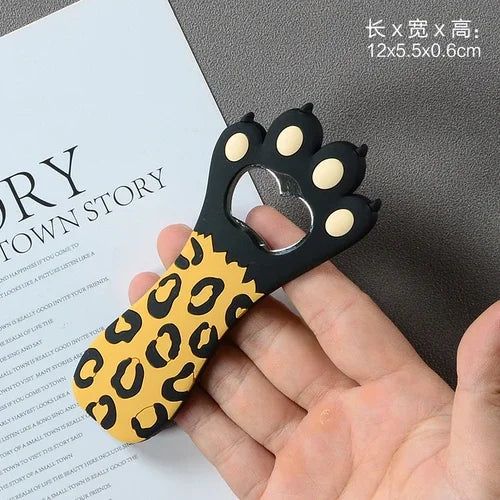 Cartoon Cute Animal Paw Wine Bottle Opener Beer Bottle Opener Cat Magnet Refrigerator Sticker Dog Fridge Magnet Beer Opener - Grand Goldman