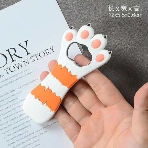 Cartoon Cute Animal Paw Wine Bottle Opener Beer Bottle Opener Cat Magnet Refrigerator Sticker Dog Fridge Magnet Beer Opener - Grand Goldman