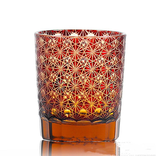 Carved Lead-free Crystal Glass Whisky Tumbler - Grand Goldman