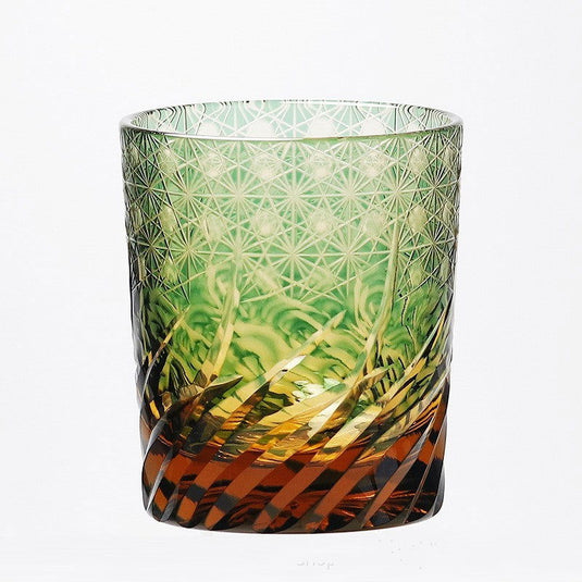 Carved Lead-free Crystal Glass Whisky Tumbler - Grand Goldman