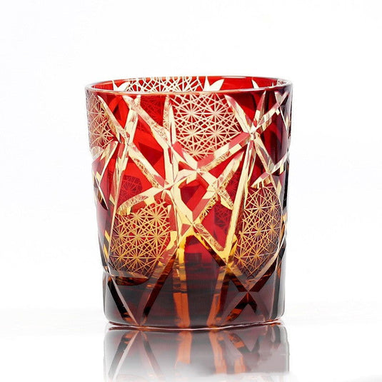 Carved Lead-free Crystal Glass Whisky Tumbler - Grand Goldman