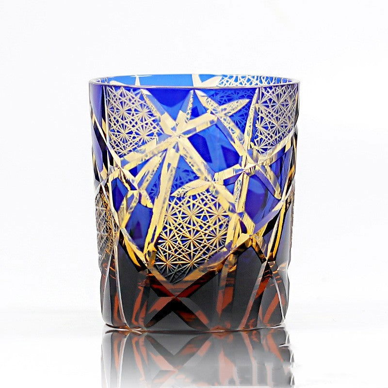 Carved Lead-free Crystal Glass Whisky Tumbler - Grand Goldman