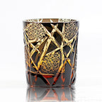 Carved Lead-free Crystal Glass Whisky Tumbler - Grand Goldman