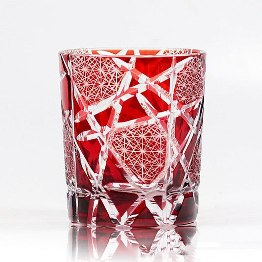 Carved Lead-free Crystal Glass Whisky Tumbler - Grand Goldman