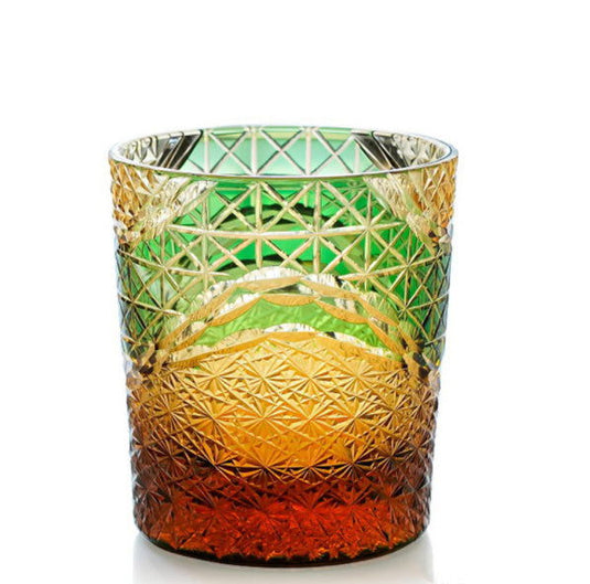 Carved Lead-free Crystal Glass Whisky Tumbler - Grand Goldman