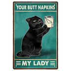 Cats Decor Funny Metal Tin Signs I Love you to the moon and Back Cat Posters for Home Bathroom cafe Pub Bar Gifts for Cat Lovers - Grand Goldman