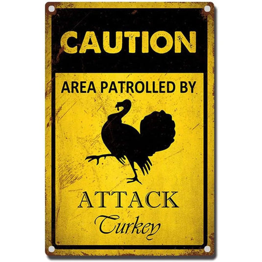 Caution Metal Tin Signs Plaque Crossing Wall Decoration Vintage Art Posters Iron Painting for Man Cave Home Cafe Garden Club Bar - Grand Goldman