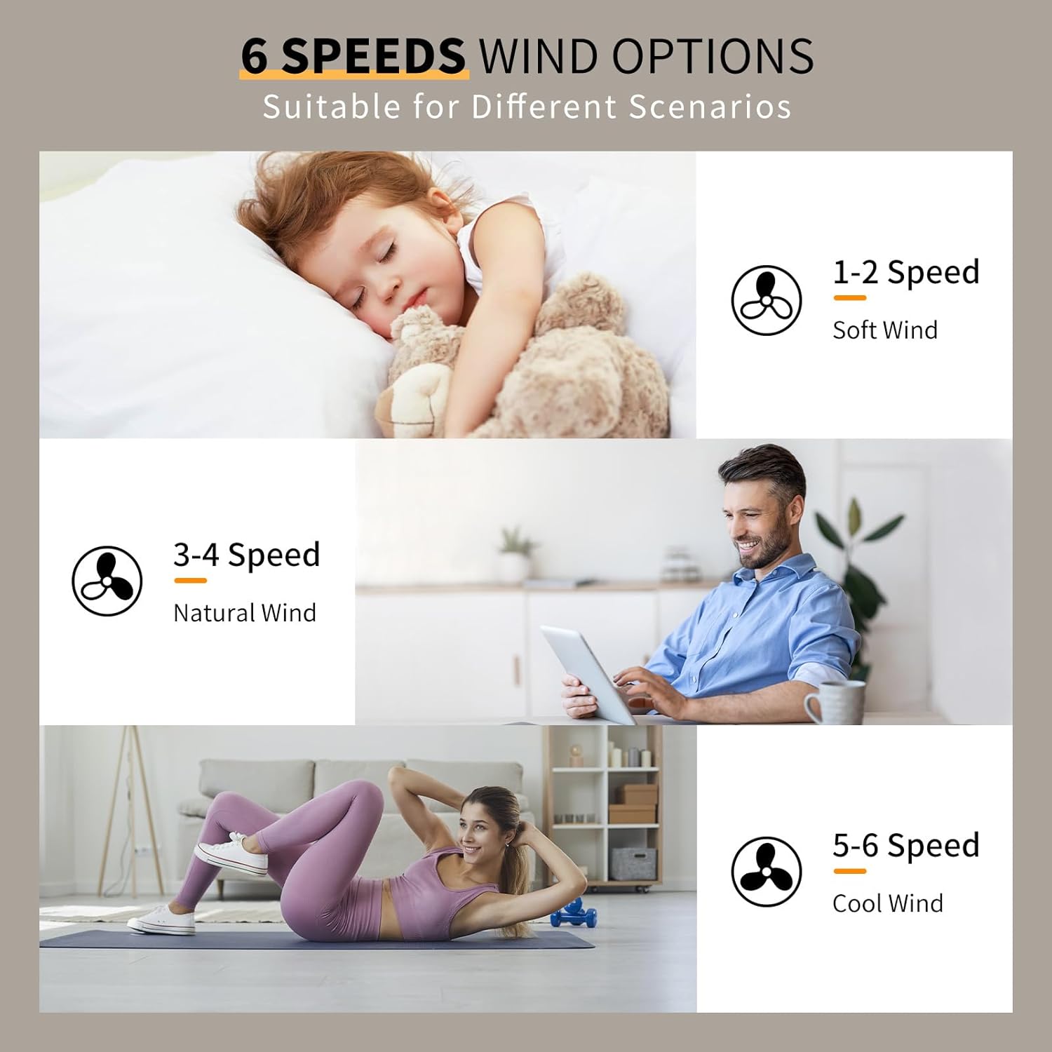 Ceiling Fans with Lights and Remote, 20'' Flush Mount Ceiling Fan of 150° Ultra Wide, Low Profile Ceiling Fan with 6 Speeds, 3000-6500K Dimmable Led for Bedroom Livingroom, Black - Grand Goldman