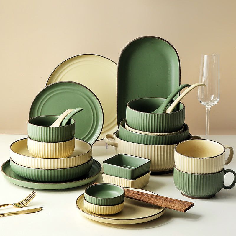 Ceramic Bowl And Dish Set Household Creative Simple Tableware - Grand Goldman