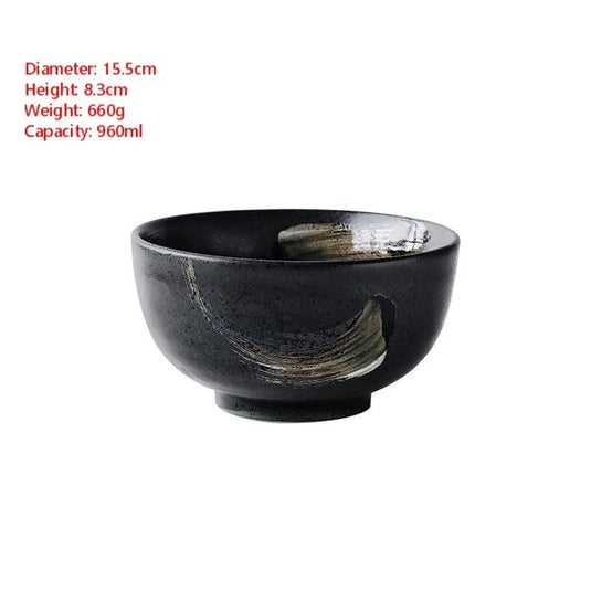 Ceramic Creative Tableware Household Rice Bowl - Grand Goldman