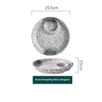 Ceramic Household Dumplings With Vinegar Dish Divided Plate - Grand Goldman