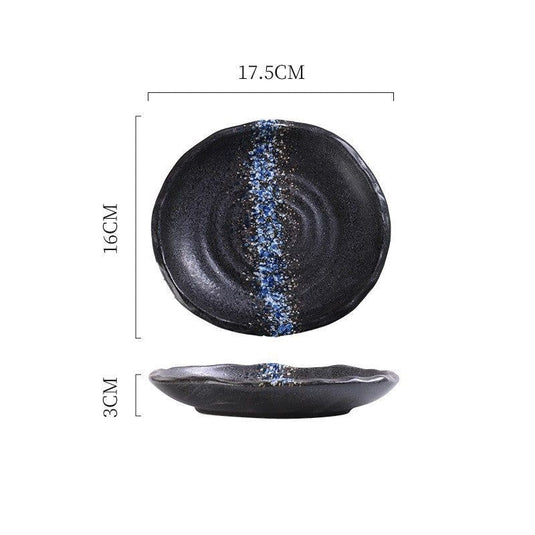 Ceramic Irregular Sushi Snack Plate Home Side Dish Plate Creative Restaurant Tableware - Grand Goldman