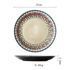Ceramic Plate Flat Plate Creative Dish Plate Japanese Vintage Tableware - Grand Goldman