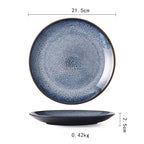Ceramic Plate Flat Plate Creative Dish Plate Japanese Vintage Tableware - Grand Goldman
