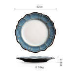 Ceramic Plate Flat Plate Creative Dish Plate Japanese Vintage Tableware - Grand Goldman