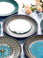 Ceramic Plate Flat Plate Creative Dish Plate Japanese Vintage Tableware - Grand Goldman