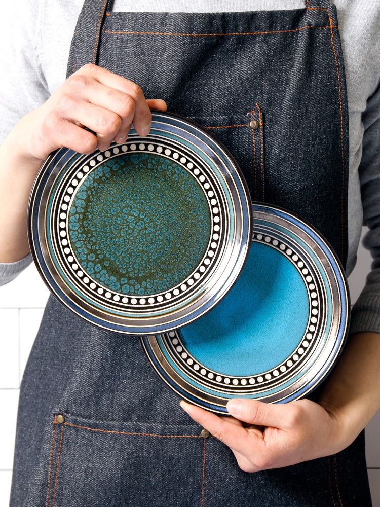 Ceramic Plate Flat Plate Creative Dish Plate Japanese Vintage Tableware - Grand Goldman