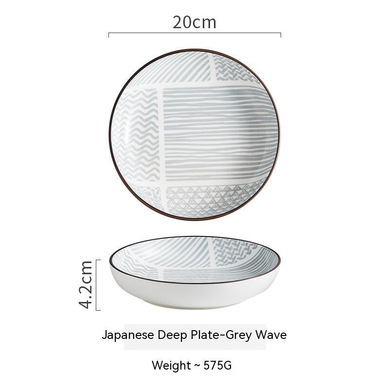 Ceramic Plate Household Tableware Cooking Plate - Grand Goldman