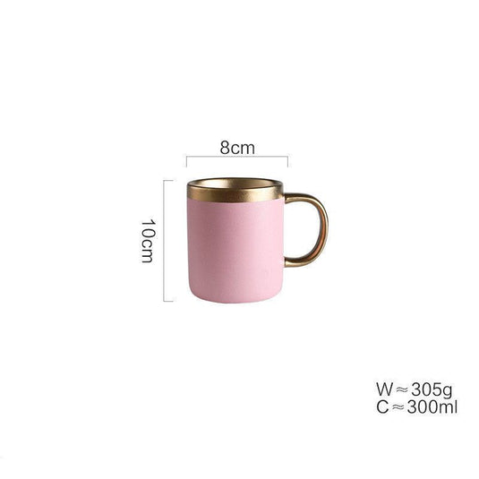 Ceramic pink household simple tableware - Grand Goldman