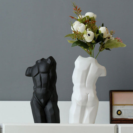 Ceramic Body Vase Flower Arrangement - Grand Goldman