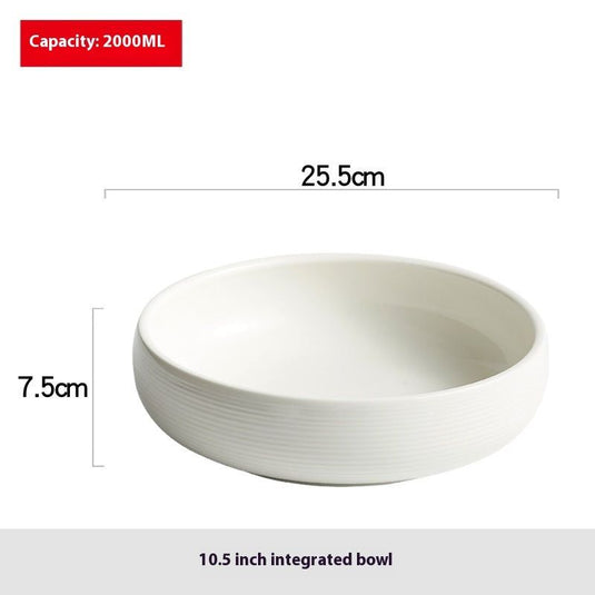 Ceramic Bowl Household Tableware Large Fruit Plate - Grand Goldman