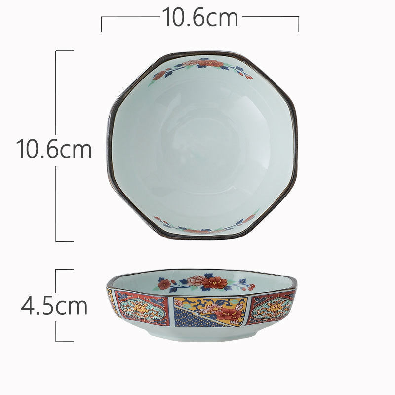 Ceramic Bowl Japanese Octagonal Tableware For Household Use - Grand Goldman