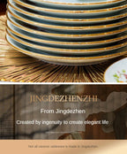 Ceramic Bowl and Plate Set Household Gold Border Ceramic Bowls and Dishes Home Tableware Set - Grand Goldman