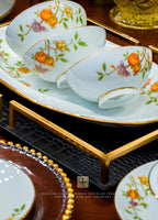 Ceramic Bowl and Plate Set Household Gold Border Ceramic Bowls and Dishes Home Tableware Set - Grand Goldman