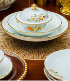 Ceramic Bowl and Plate Set Household Gold Border Ceramic Bowls and Dishes Home Tableware Set - Grand Goldman