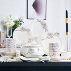 Ceramic Bowls And Saucers Set Bone China Bowls And Plates - Grand Goldman