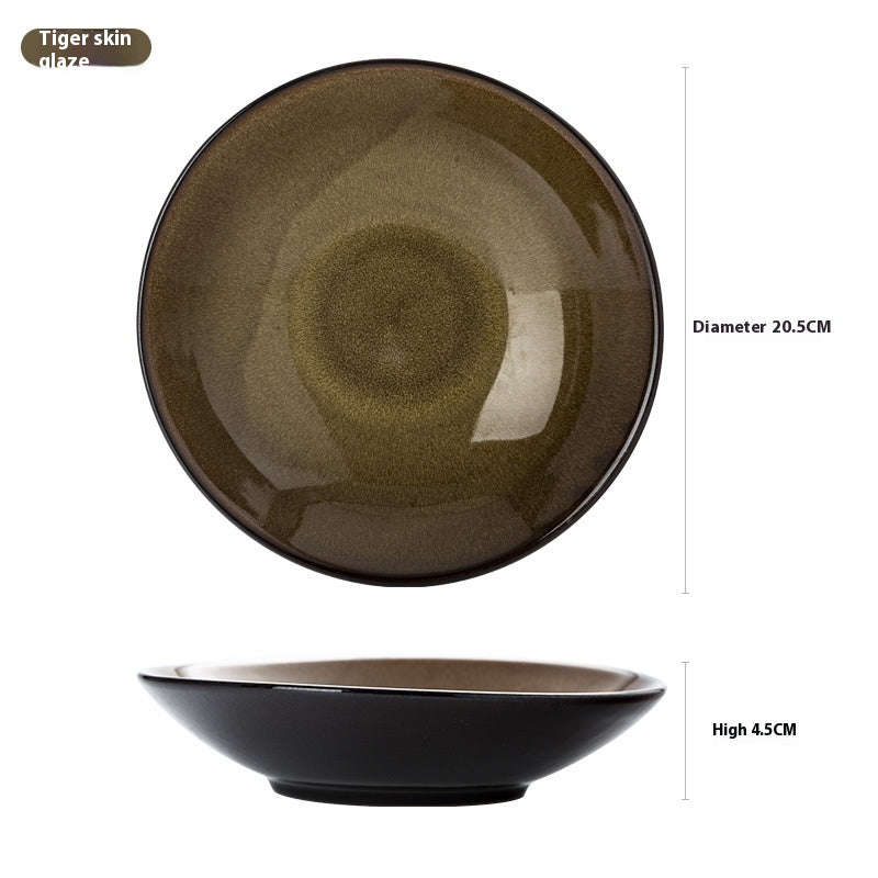 Ceramic Creative Household Round Dinner Plate - Grand Goldman
