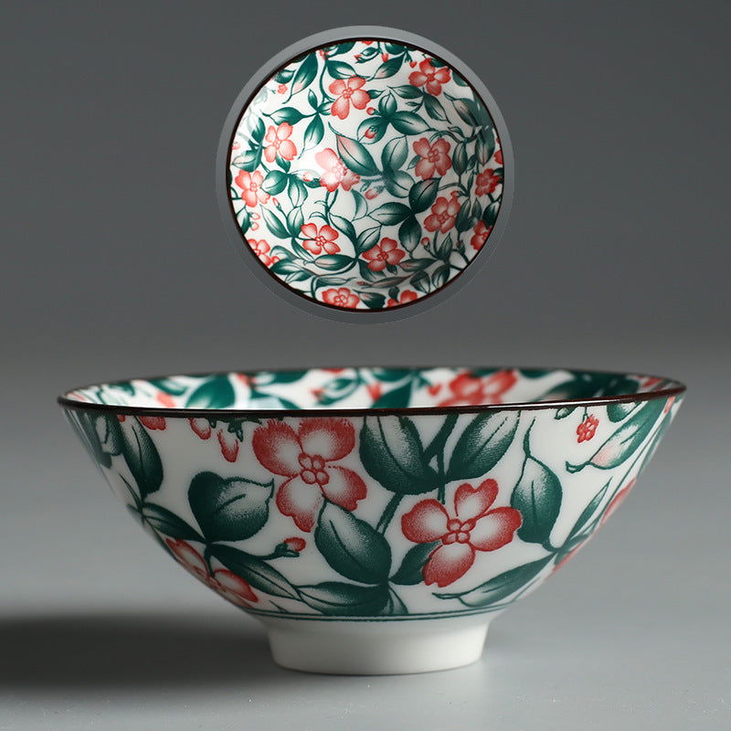 Ceramic Cup Bamboo Hat Tea Large Kung Fu Tea Set Tea Cup Tea Cup Cup - Grand Goldman