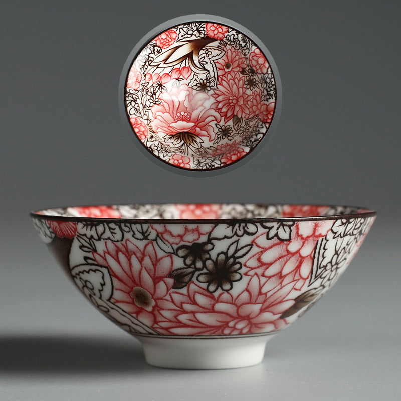 Ceramic Cup Bamboo Hat Tea Large Kung Fu Tea Set Tea Cup Tea Cup Cup - Grand Goldman