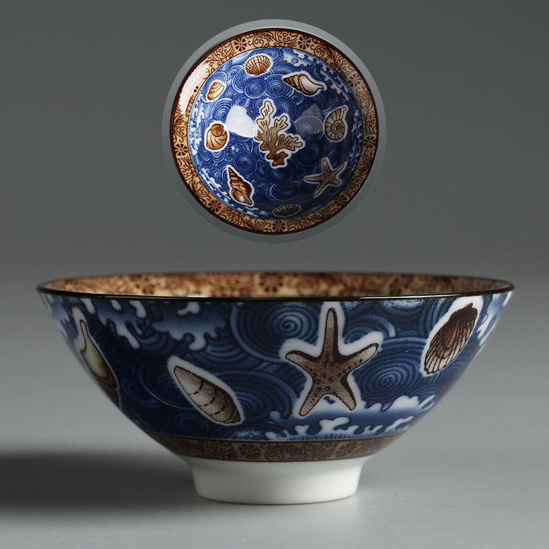 Ceramic Cup Bamboo Hat Tea Large Kung Fu Tea Set Tea Cup Tea Cup Cup - Grand Goldman