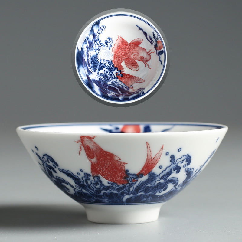 Ceramic Cup Bamboo Hat Tea Large Kung Fu Tea Set Tea Cup Tea Cup Cup - Grand Goldman