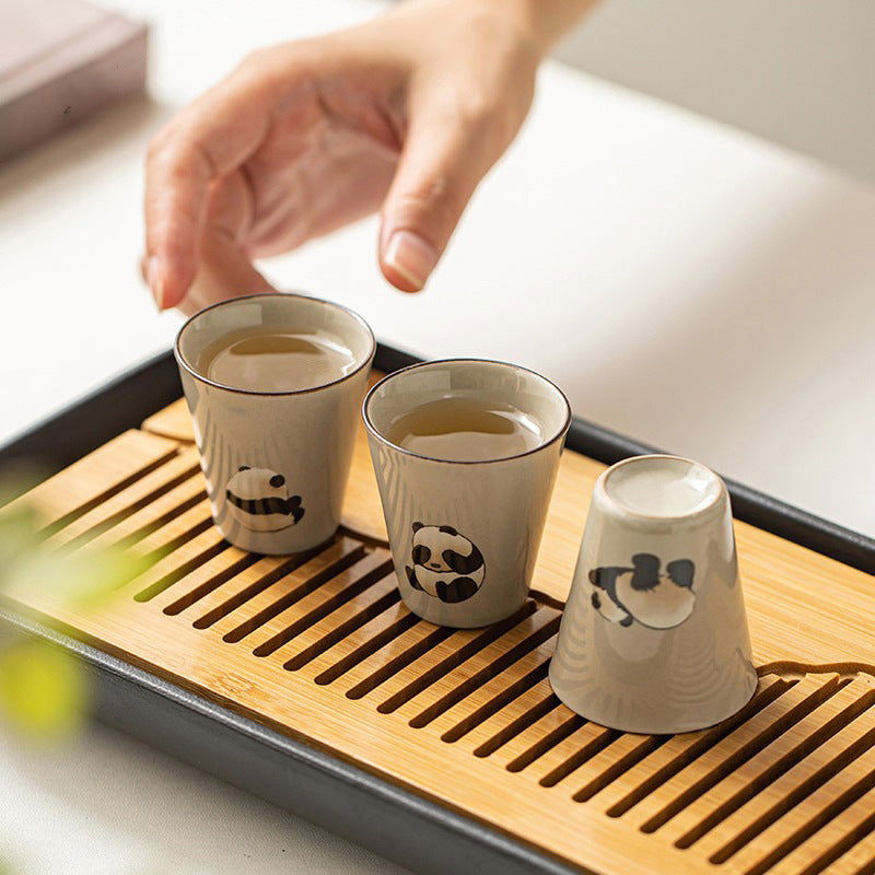 Ceramic Cup Panda Tea Set Household Chinese Style Lovely Single Cup Hostess Cup - Grand Goldman